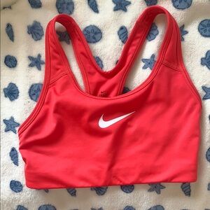 Nike Red and white sports bra women’s xs